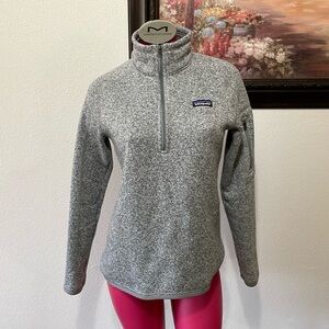 Patagonia Better Sweater MEDIUM Women's 1/2 Zip Fleece Shirt Jacket Gray Heather